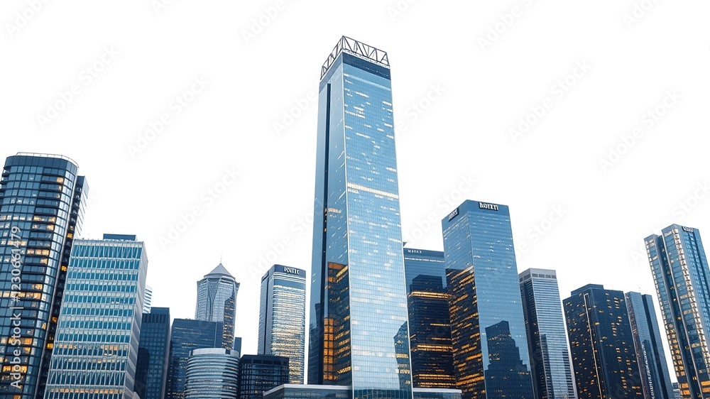 Fototapeta premium Modern Skyscraper Cityscape - Architecture Visuals
