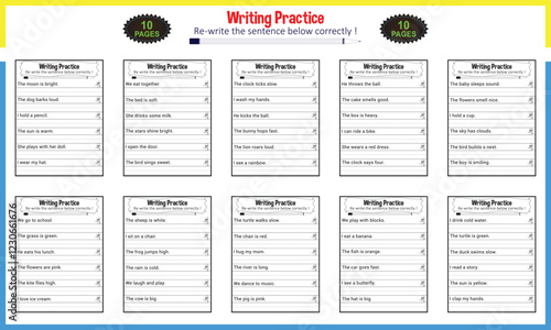Learn making sentence worksheet for children