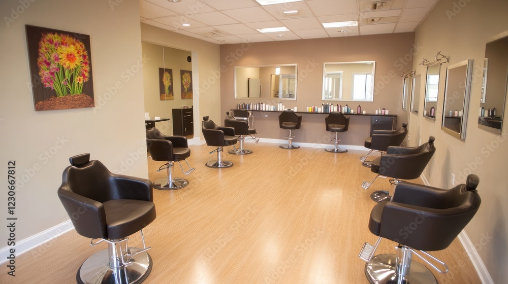 Modern Hair Salon Interior Design With Stylish Chairs Modern Hair Salon Interior Design With Stylish Chairs
