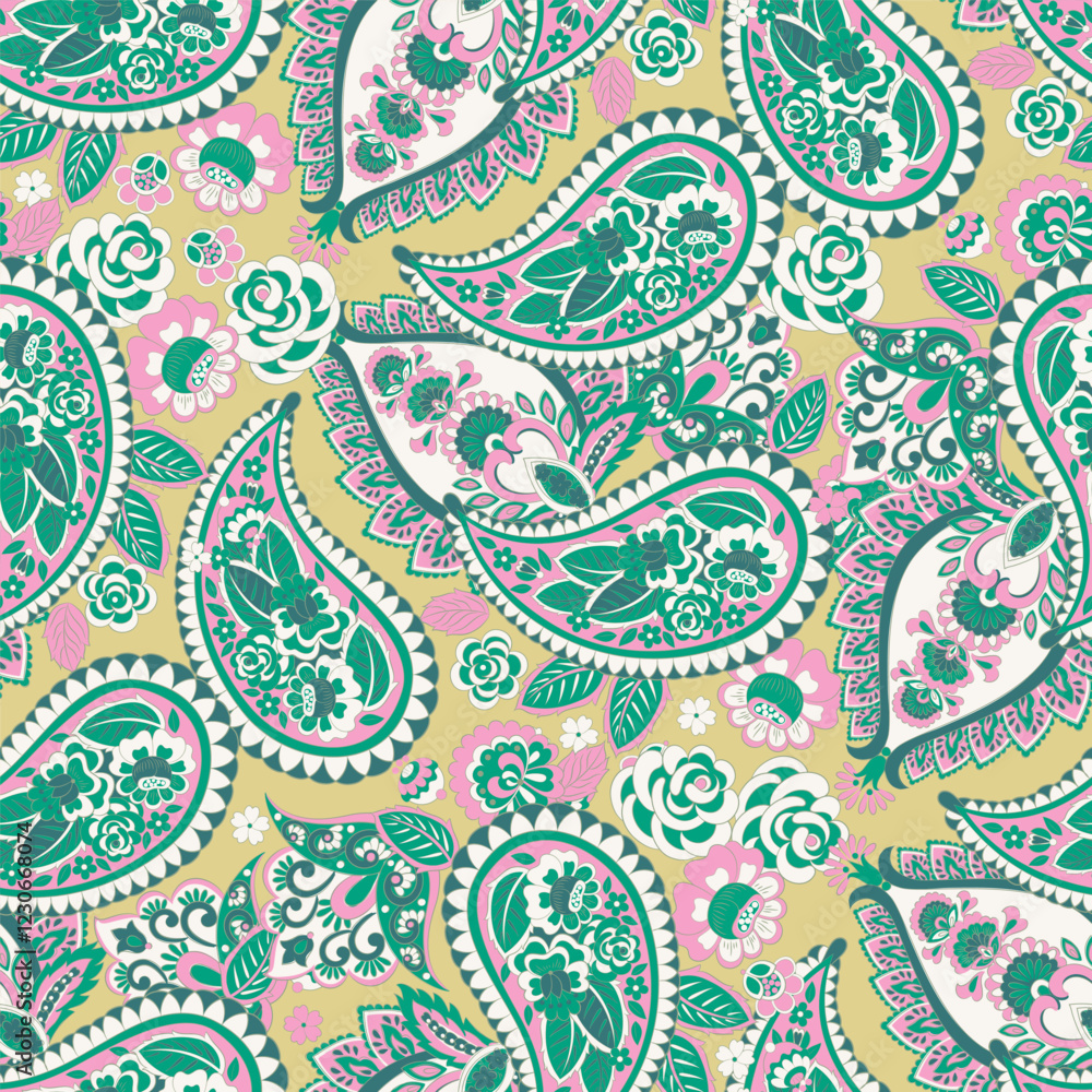seamless paisley pattern seamless paisley pattern