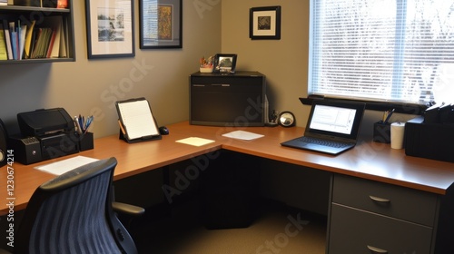 Wallpaper Mural Modern Home Office Workspace With Computer And Printer Torontodigital.ca