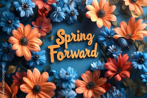 Inspirational Motivational Card Encouraging Progress with Spring Forward Message
