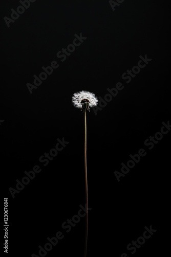 Wallpaper Mural Dandelion seed head against black background, studio shot, nature photography, website design Torontodigital.ca