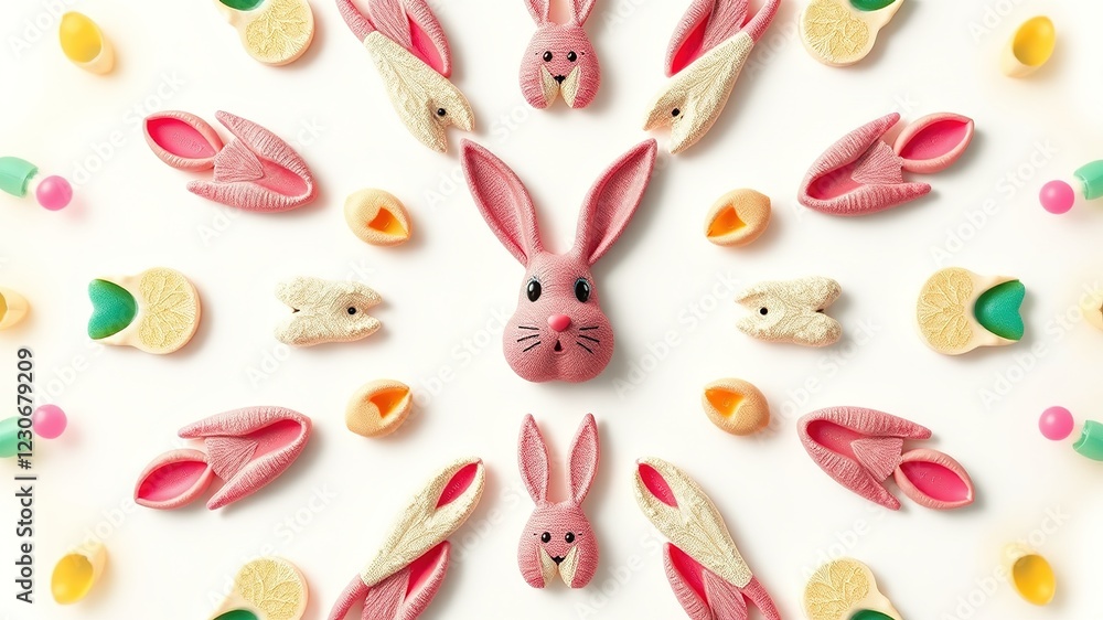Easter Bunny Circle Pattern - Abstract Art Easter Bunny Circle Pattern - Abstract Art