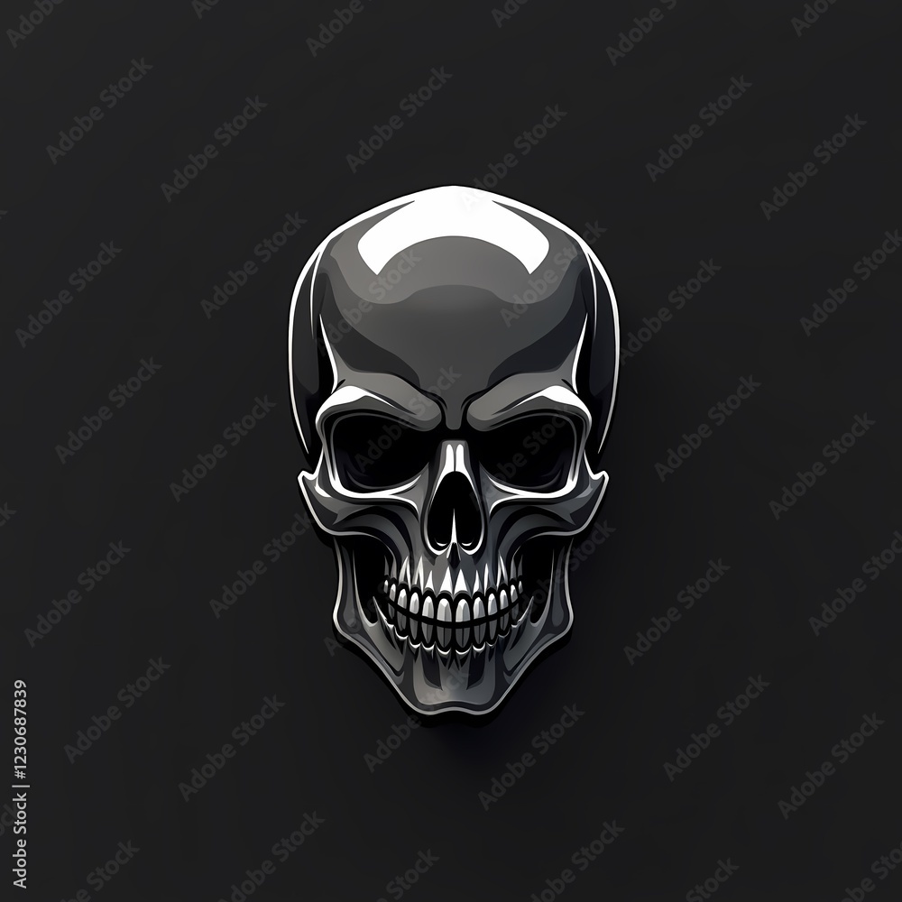 Obraz premium A detailed skull rests against a stark black background, creating a striking contrast that captures attention.