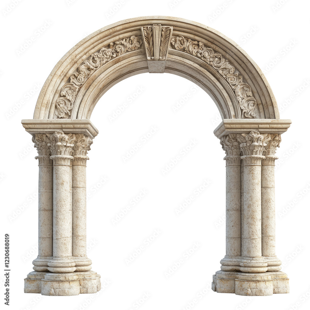 Obraz premium classic arch isolated on white