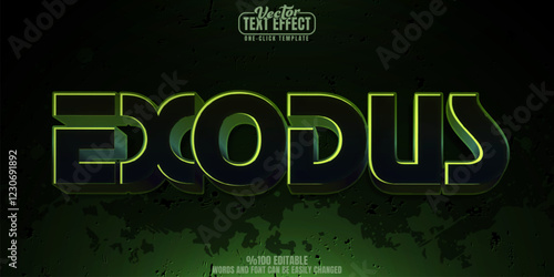 Space editable text effect, customizable alien and extraterrestrial 3d font style