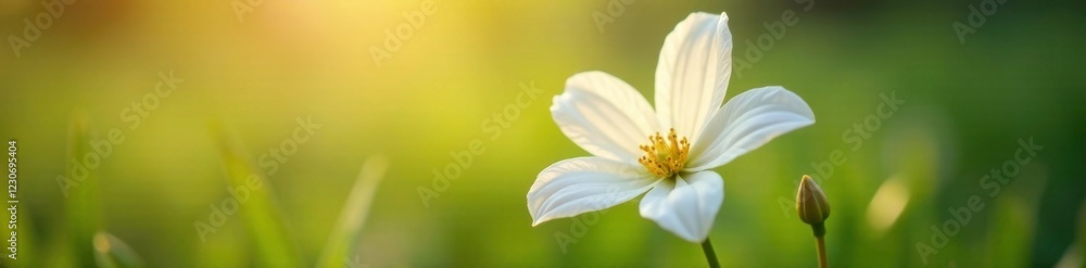 White flower sways gently in the morning breeze, flower, petal, fresh White flower sways gently in the morning breeze, flower, petal, fresh
