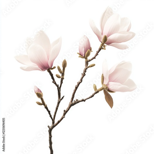Delicate Magnolia Branch Bloom