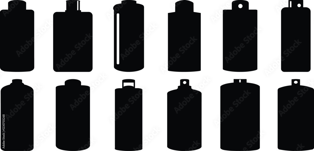 Gas silhouette set vector design big pack of tank illustration and icon