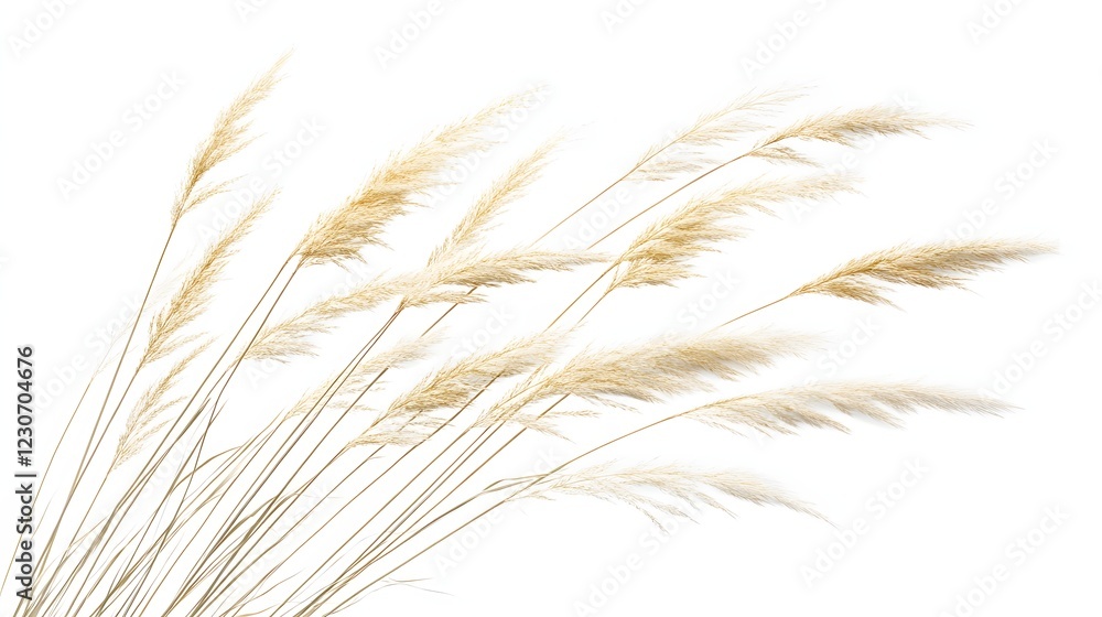 Delicate plumes of dried grass sway gently, creating a serene and elegant scene. Delicate plumes of dried grass sway gently, creating a serene and elegant scene.