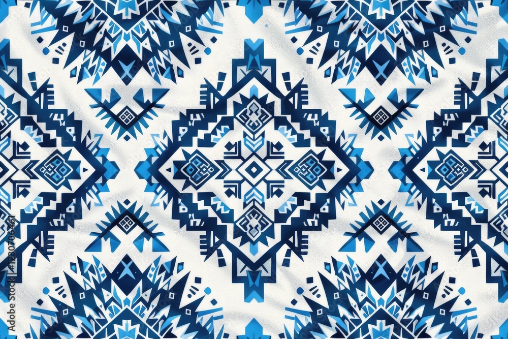 Aztec Kilim geometric pattern for fabric and decor.