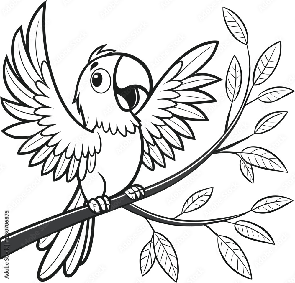 Obraz premium Bird silhouette vector illustration art