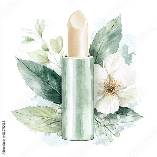 Illustration of natural lip balm.