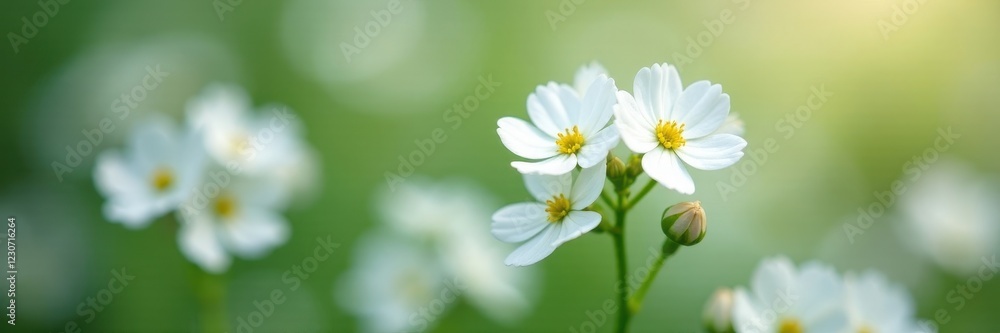 Delicate white gypsophila blossoms, close-up view , detail, small flowers, fine Delicate white gypsophila blossoms, close-up view , detail, small flowers, fine