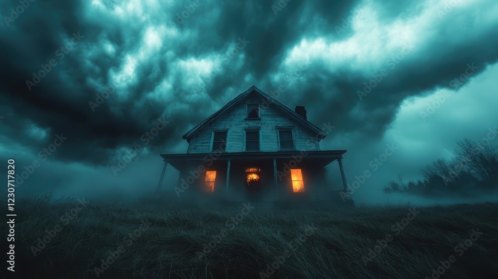 An atmospheric depiction of a derelict old house enveloped in mist, illuminated from within, instilling a sense of curiosity and fear, representing the secrets of the past. An atmospheric depiction of a derelict old house enveloped in mist, illuminated from within, instilling a sense of curiosity and fear, representing the secrets of the past.