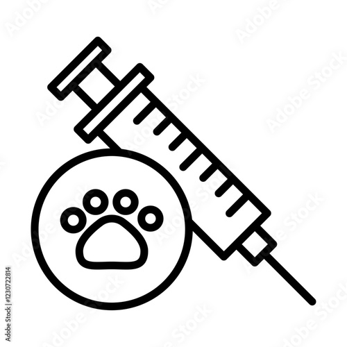 animal injection icon Black and white logo