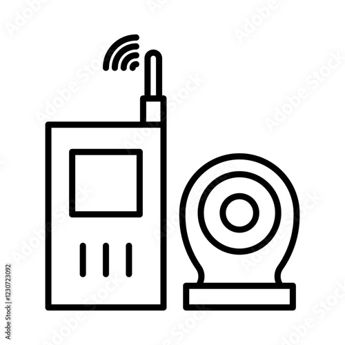 Baby monitor Black and white logo