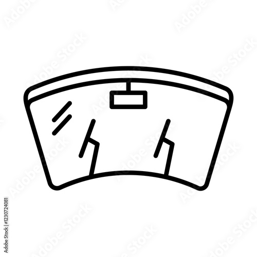 car windscreen icon Black and white logo