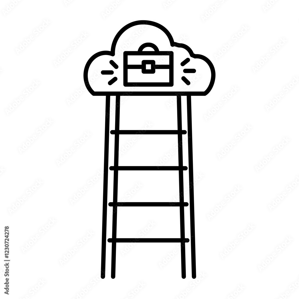 career Ladder icon Black and white logo career Ladder icon Black and white logo