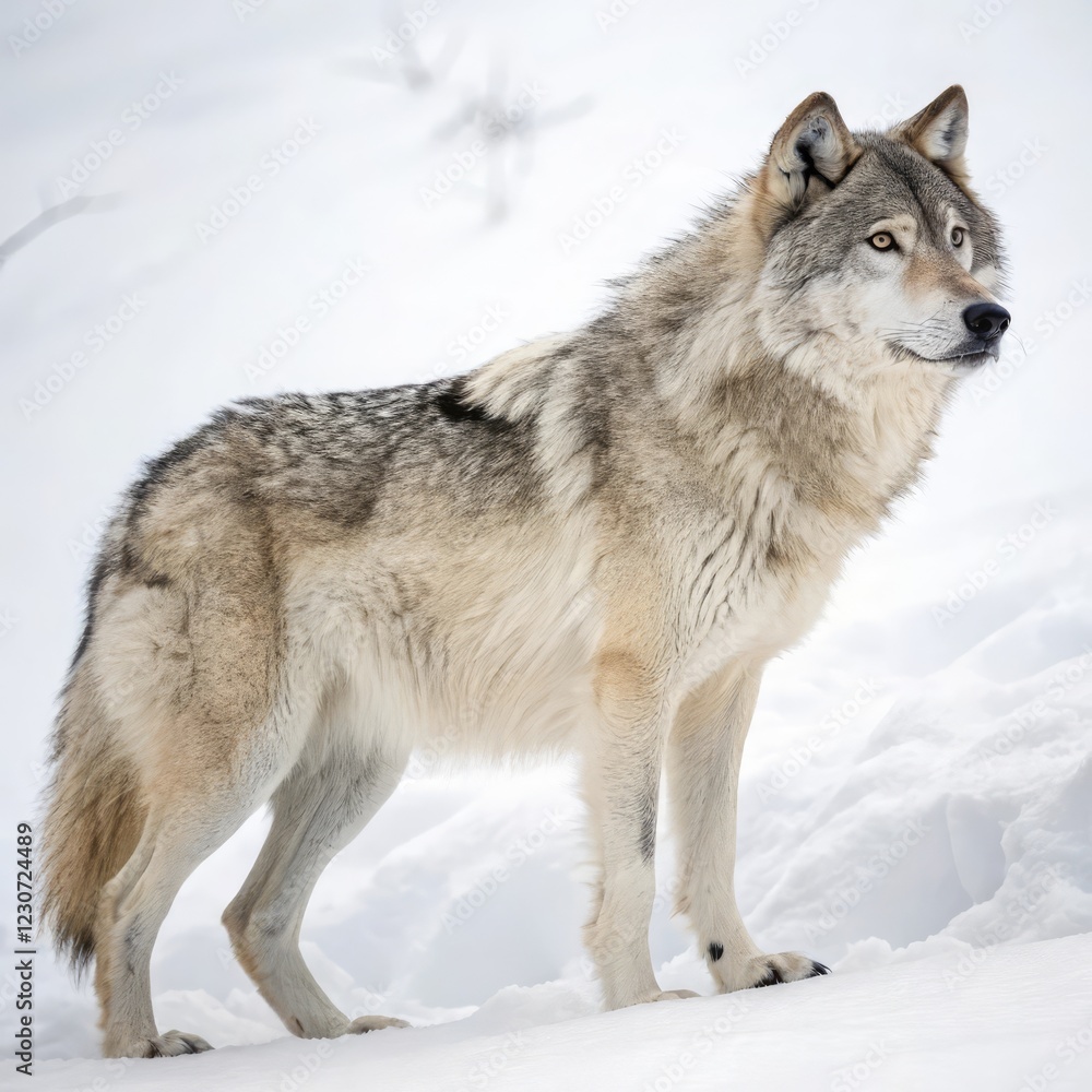 Fototapeta premium wolf in snow