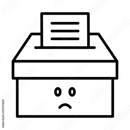 Complaint box icon Black and white logo