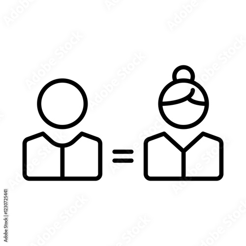 Equality icon Black and white logo
