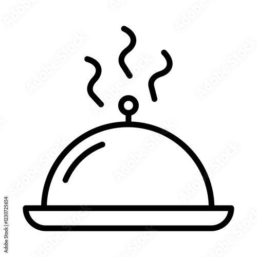 Food platter serving icon Black and white logo