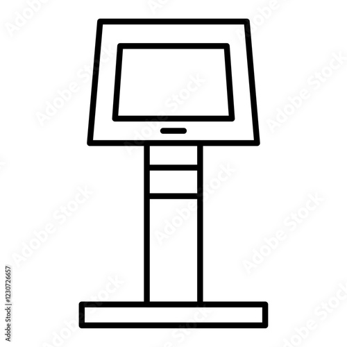 Kiosk icon Black and white logo