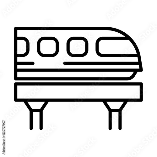 Monorail icon Black and white logo