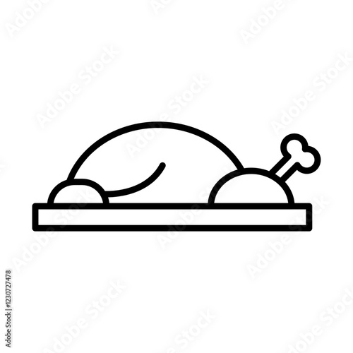 Peking duck food icon Black and white logo