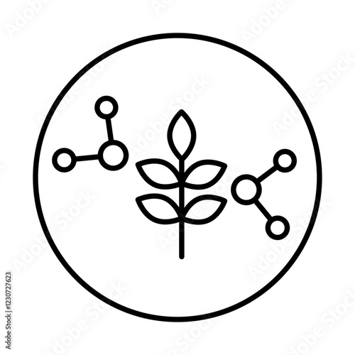 plant based protein icon Black and white logo