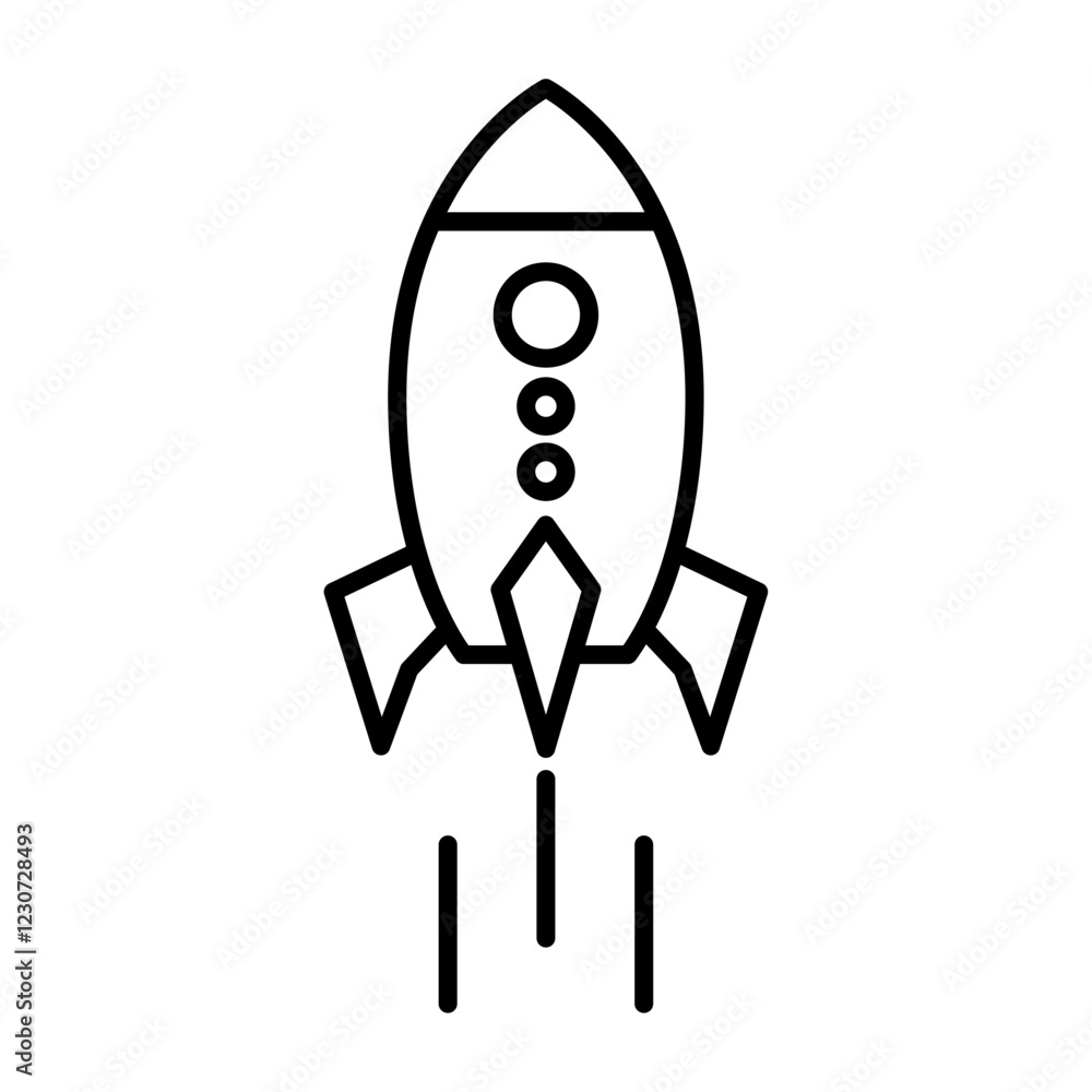 Spacecraft launch icon Black and white logo Spacecraft launch icon Black and white logo