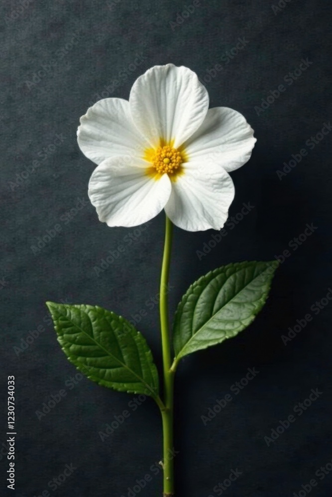White orrensia isolated on dark grey and textured background, flower, moody, texture White orrensia isolated on dark grey and textured background, flower, moody, texture
