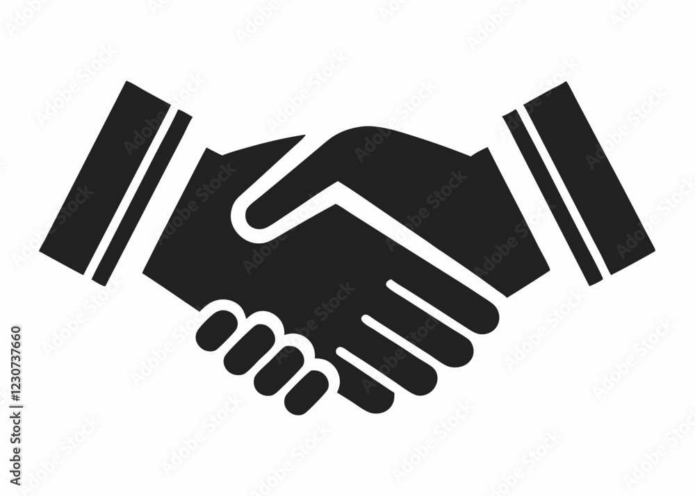 Handshake icon, Business agreement handshake vector Handshake icon, Business agreement handshake vector