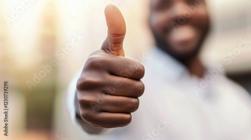 Hand Gesture Thumb Up Approval Sign photo