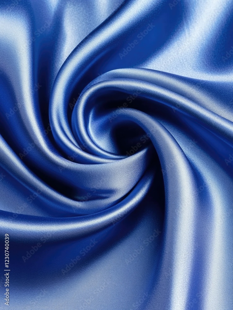 Obraz premium Elegant Blue Silk Fabric