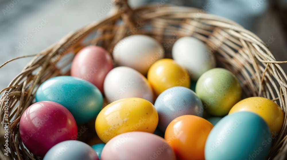 shot of colored Easter eggs shot of colored Easter eggs