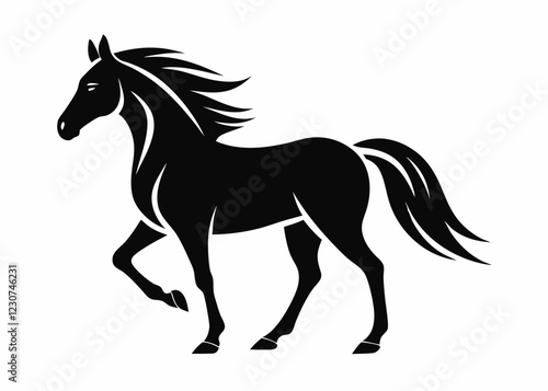 morgan horse silhouette, horse silhouette vector 