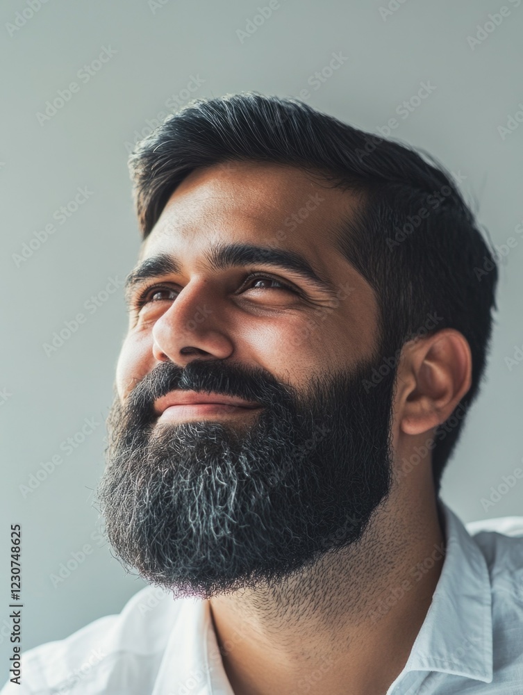 Obraz premium Growing Beard, Smiling Man