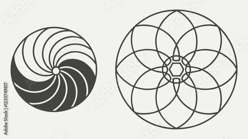 Minimalist geometric logo pack for brand identity