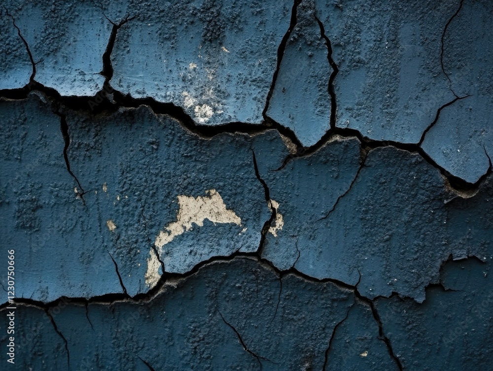 Obraz premium Crumbling Blue Wall Texture