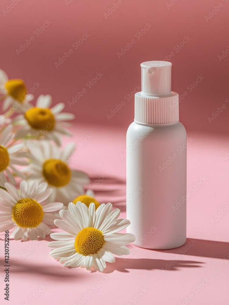 Pink Flower Petals with Bottle of Air Freshener Pink Flower Petals with Bottle of Air Freshener