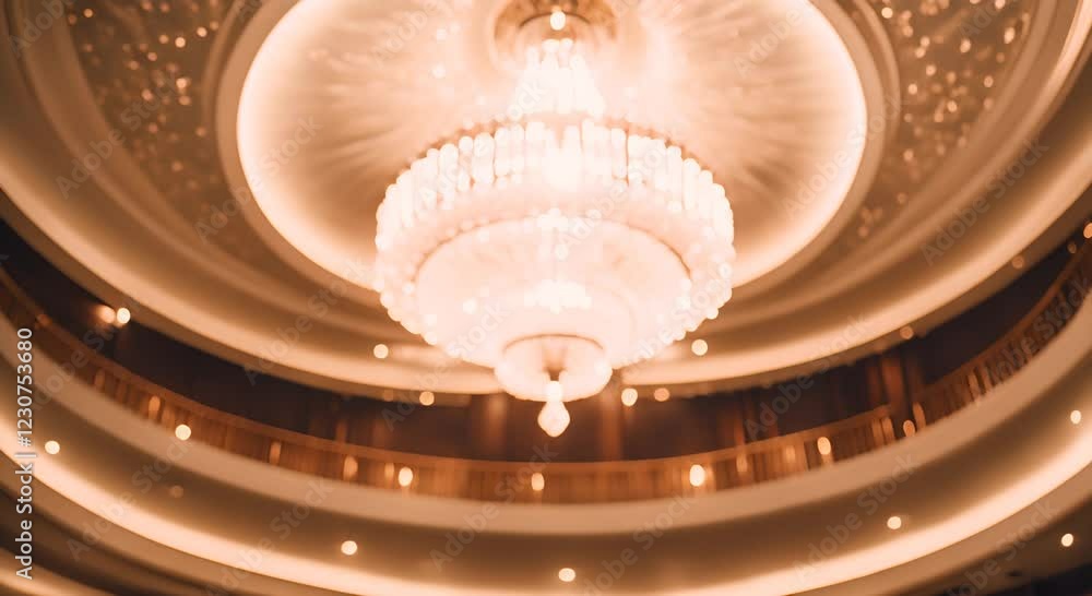 Chandelier in the hotel 4K Chandelier in the hotel 4K