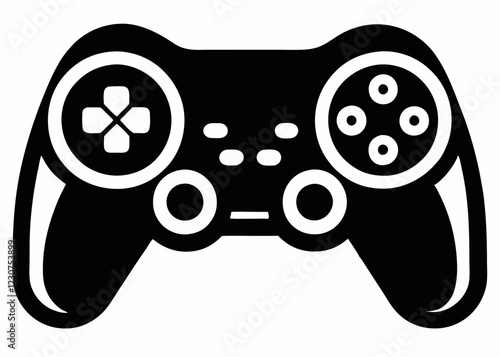 Gamepad icon. Game controller silhouette vector, Video game controller, joystick  