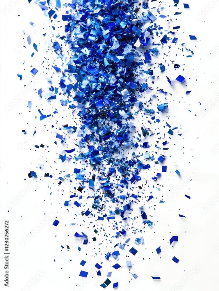 Fototapeta premium Shattered Dreams: A Blue Glass Composition