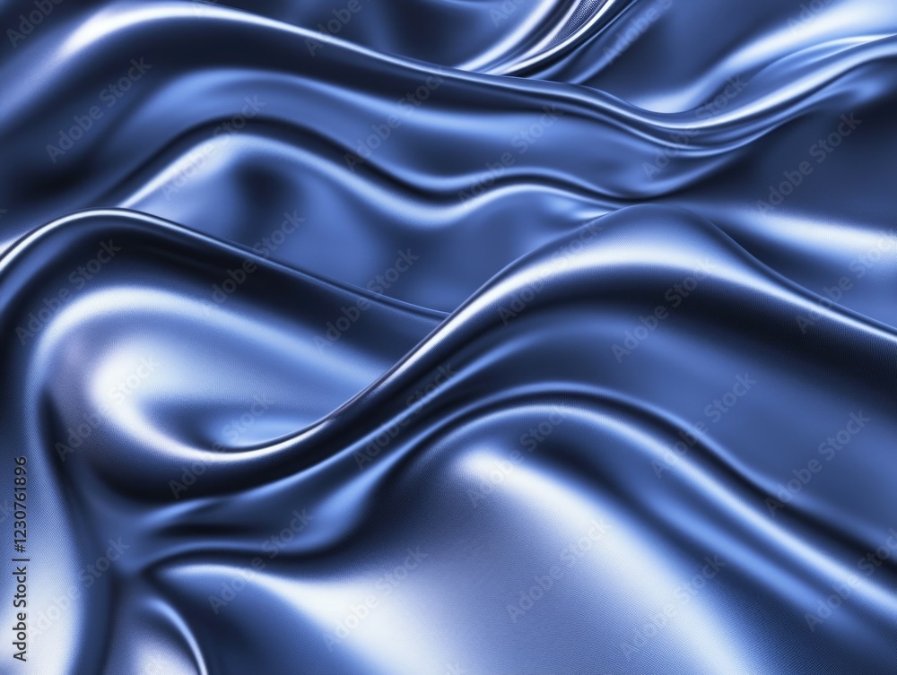 Fototapeta premium Luxurious Blue Silk Texture on a Surface