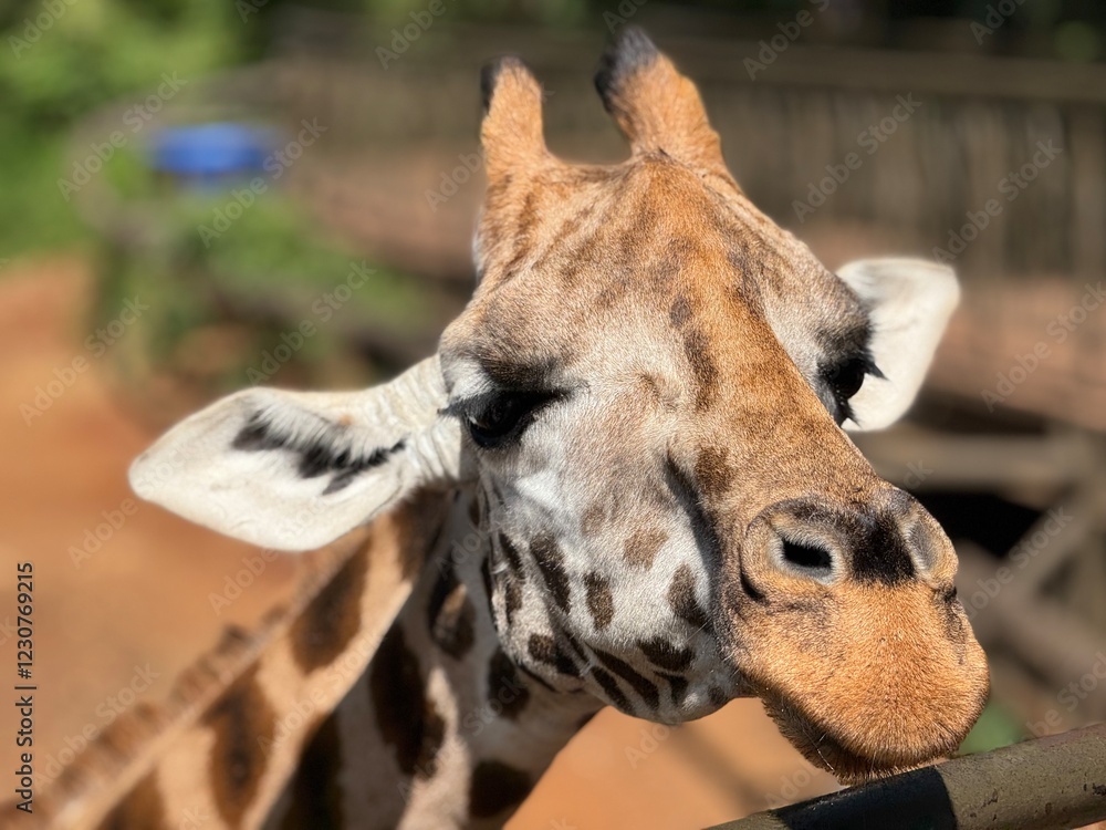 Fototapeta premium portrait of a giraffe