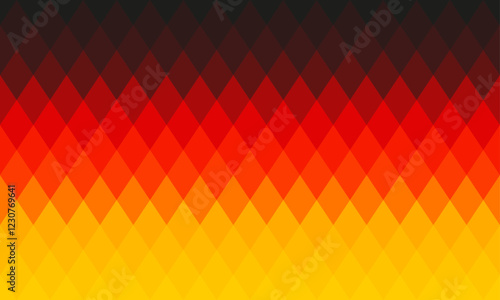 German flag with rhombus or diamond shape pattern vector illustration.