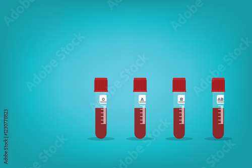 Blood medical test tubes icon. Blood donation concept	